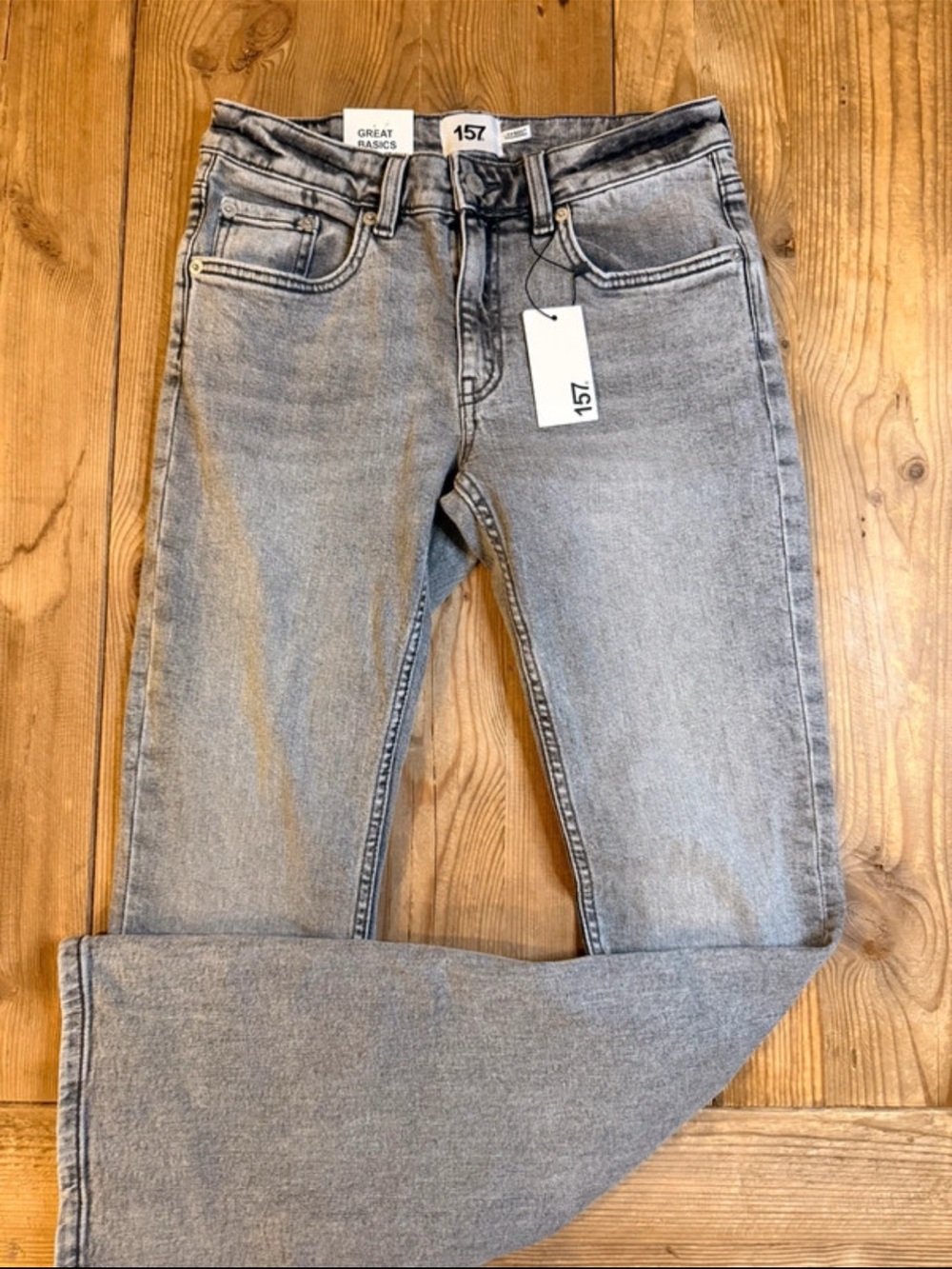 Women's Boot Cut Jeans in Light Gray